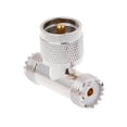 thumbnail image 2 of T Shape UHF Male PL259 To 2 UHF Female SO239 Triple RF Connector 3-way Coaxial Adapter, 2 of 3