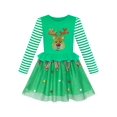 thumbnail image 1 of Robe Fille Noël Renne Cloche Fête Vacances 4 Ans, 1 of 8