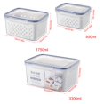 thumbnail image 3 of Food Storage Containers with Airtight Lid & Colander  Fresh Produce Saver Container Fridge Organizers  Fruit and Vegetable Storage for Refrigerator  Lettuce Keepers  Salad Berry Container, 3 of 10