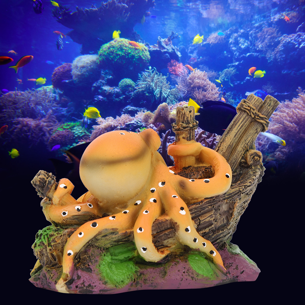 Fish Tank Resin Octopus, Aquarium Resin Octopus, Resin Artificial Aquarium Fish Tank