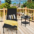 thumbnail image 2 of Gymax Chaise Longue de Patio en Aluminium, Fauteuil Inclinable Réglable - Ensemble de 1, Noir, 2 of 10