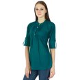 thumbnail image 2 of Robe Haut Boho Unie Tenue Décontractée Tunique Vêtements pour Femmes Coton Robe d'Été, 2 of 4
