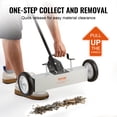 thumbnail image 3 of VEVOR 45Lbs Rolling Magnetic Sweeper with Wheels, Push-Type Magnetic Pick Up Sweeper, 18-inch Large Magnet Pickup Lawn Sweeper, Magnet with Telescoping Handle, Easy Cleanup of Workshop Garage Yard, 3 of 9