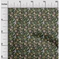 thumbnail image 2 of oneOone Popeline de Coton Vert Foncé Tissu Jacobin Floral Tissu pour Robe Tissu Imprimé Tissu au Mètre 56 Pouces de Large, 2 of 5