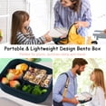 thumbnail image 4 of Boîte Bento / Contenant à Lunch Étanche de 1250 ml pour Adultes et Enfants / Boîte de Préparation de Repas à Compartiments Multiples / Rangement Alimentaire Compatible Micro-Ondes / Boîte à Lunch en Plastique pour le Travail, l'École Ou un Pique-Nique, 4 of 6