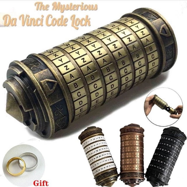 AMERTEER Da Vinci Combination Lock Toy Metal Wedding Gift Guard or Valentine‘s Day Escape Code Puzzle