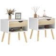 thumbnail image 1 of HOMCOM Bedside Table with Drawer & Shelf, Nightstand, End Table for Bedroom, 1 of 10