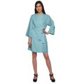 thumbnail image 1 of Moomaya Short Robe For Women Plus Size Printed Cotton Robe Lightweight Nightwear, 1 of 5