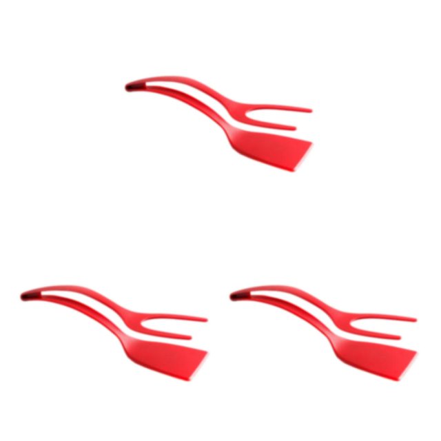 Transemion Versatile Cooking Companion Double Sided Spatula Turner And Tongs Easy To Clean 2 In 1 Spatula Tongs red 3Set