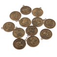 thumbnail image 4 of Esquirla 12 Pcs Horoscope Chinois Zodiaque Bronze Animaux Charmes Collier Amulette, 4 of 6