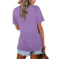 thumbnail image 3 of SMihono Hauts pour Femmes Été Chic Décontracté Mode Col en V Manches Courtes Blouse Ample T-Shirt pour Femmes, 3 of 8