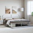 thumbnail image 1 of vidaXL Metal Bed Frame with Headboard White 193x203 cm, 1 of 5