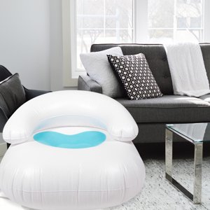 LOLIPPYY Canapé de chaise gonflable bleu pour le ménage PVC 1Pcs