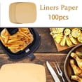 thumbnail image 1 of RYRDWP 100pcs Non-stick Fryer Pad Paper Household Barbecue Paper Oven Baking Paper Paper, 1 of 9