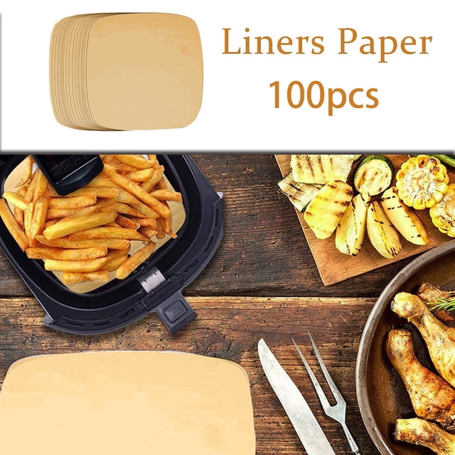 RYRDWP 100pcs Non-stick Fryer Pad Paper Household Barbecue Paper Oven Baking Paper Paper