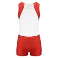 thumbnail image 1 of MSemis Justaucorps de Gymnastique Sans Manches pour Garçons, Combinaison de Danse Ballet avec Short Athlétique, Ensemble de Compétition et d'Entraînement, Blanc 12, 1 of 7