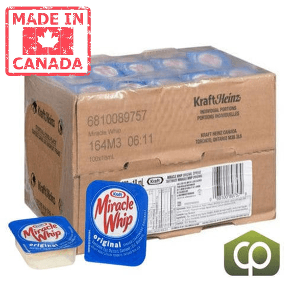 Kraft Vinaigrette Mayonnaise Miracle Whip Portion 0,63 oz (0,04 Lb)