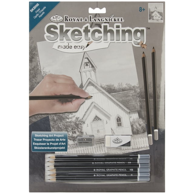 Royal & Langnickel(R) Sketching Made Easy Kit 9"X12"-Chapel - SKBN-8