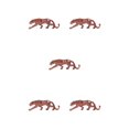thumbnail image 1 of Transemion Résine Animal Forme Sculpture Brillant Décoratif Décoration Ornement Rouge 5Set, 1 of 6