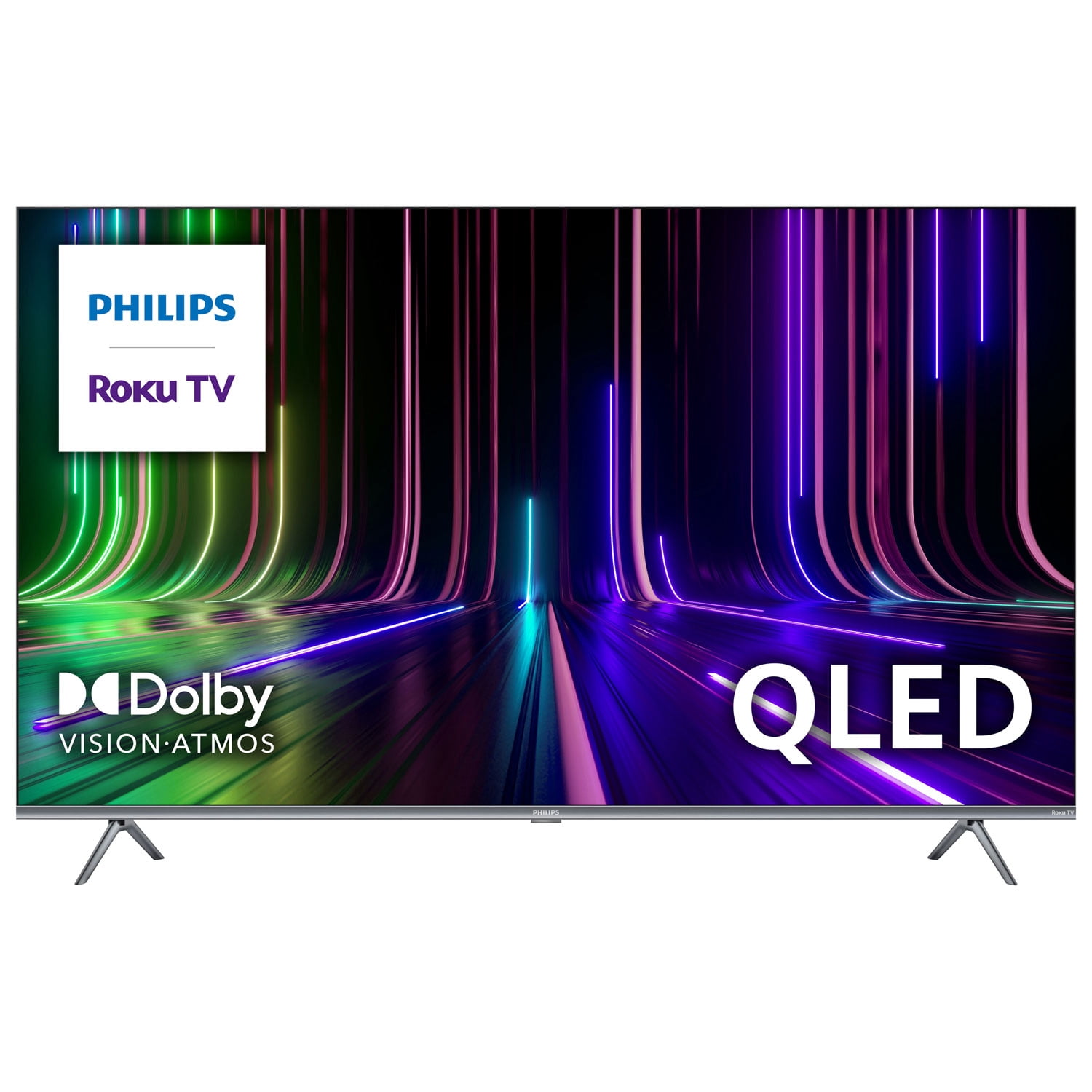 Philips 55" 4K UHD HDR QLED Roku Smart TV, Dolby Vision, Voice Remote, 60Hz (55PUL7973/F6) - Open Box