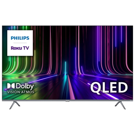 Philips 55" 4K UHD HDR QLED Roku Smart TV, Dolby Vision, Voice Remote, 60Hz (55PUL7973/F6) - Open Box