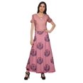 thumbnail image 2 of Moomaya Jupe Longue Imprimée pour Femmes Jupe Portefeuille Longue Filles Tenue Décontractée Vêtements, 2 of 6