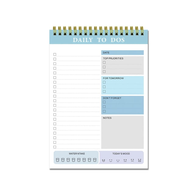 Undated Daily Task Planner Notepad with Prioritization Boxes for Office and Home Organization, 60 Sheets