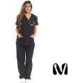 thumbnail image 4 of Ensembles de Sarraus pour Femmes à Six Poches Sarraus Médicaux (Col en V avec Pantalon Cargo), 4 of 5