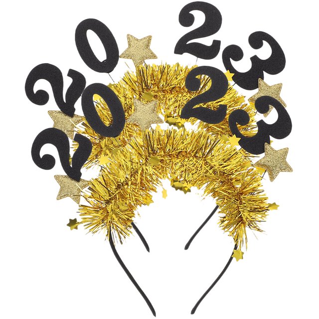 Shisuyan 2 Pcs Cerceaux de Cheveux en Alliage Doré pour Fête à Domicile Rassemblement Amis