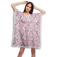 thumbnail image 1 of Moomaya Printed Bikini Cutwork Lace Caftan Kaftan Dresses For Women Plus Size, 1 of 4