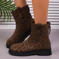 thumbnail image 2 of Mepaouo Bottes Chelsea pour Femmes à Bout Carré, Léopard, à Enfiler, Bottillons, Bottes de Combat d'Hiver pour Robe, 2 of 8