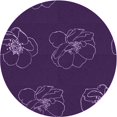 thumbnail image 1 of Ahgly Company Tapis Rond Lavable en Machine Intérieur Transitionnel Violet Foncé, 4 Pieds Rond, 1 of 7