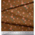 thumbnail image 1 of Soimoi polyester Crepe Fabric Leaves & Rose Floral Fabric Prints By Yard 42 Inch Wide, 1 of 3