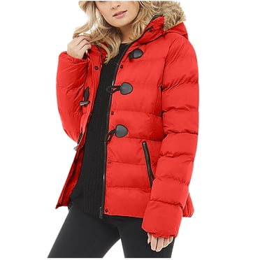 Levmjia Manteau d'Hiver pour Femme à Fermeture Éclair Complète, Doudoune à Capuche avec Poches, Petite, Uni, Mi-Long, Ample, Manches Longues, Blouse Manteau Chaud