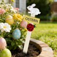 thumbnail image 4 of TIELUTT Easter Resin Rabbit Wooden Welcome Yard Sign for Festival Outdoor Garden for Wooden Graduation Signing Book 2022 Wooden Garden for Garden for Support Sunflower Holder for Phone, 4 of 6