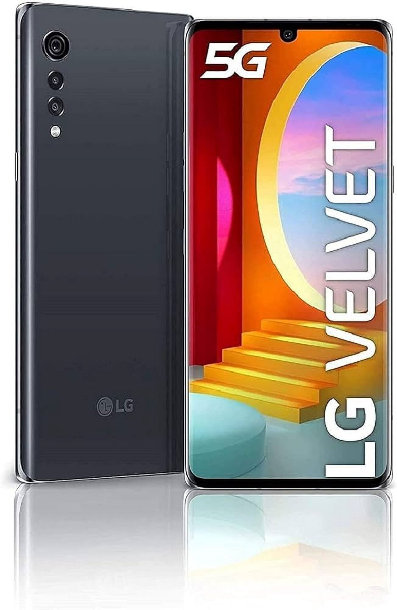LG Velvet - Écran 6,8 Pouces, 128 Go/6 Go, Triple Caméra (48MP+8MP+5MP) Téléphone Intelligent Déverrouillé Excellent État Remis à Neuf Certifié