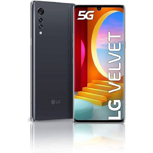 LG Velvet - Écran 6,8 Pouces, 128 Go/6 Go, Triple Caméra (48MP+8MP+5MP) Téléphone Intelligent Déverrouillé en Excellent État Certifié Remis à Neuf Remis à Neuf Orienté vers l'Avant 6,8 Pouces P-OLED avec Profil Mince Arrondi, Dos Lustré avec Triple Appareil Photo (48MP Principal, 8MP Ultra-Grand, Profondeur 5MP), Boutons Latéraux Visibles, Déverrouillé et Stockage 128 Go; Utilisé Souvent comme Appareil compact de Sauvegarde de Voyage.