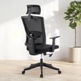thumbnail image 2 of Twister.CK High Back Ergonomic Office Chair, Adjustable Lumbar Support & Headrest, Swivel Task Chair, Height-Adjustable Rocking Mesh Computer Desk Chair, for Home Office, Black, 2 of 9