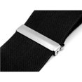 thumbnail image 2 of 1pc Men's Suspenders Wide Adjustable Elastic Braces Pants Strap with 4 Clips Design (Black), 2 of 8