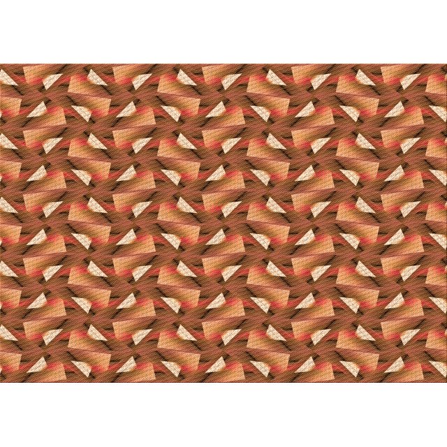 Ahgly Tapis Rectangulaire Orange Lavable en Machine, 5 Pieds x 8 Pieds
