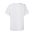 thumbnail image 4 of Dealovy Womesn Tops Summer Casual V Neck Buttons T-Shirts Short Sleeve Solid Color Loose Fitted Tees, 4 of 7