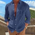 thumbnail image 2 of RKSTN Cardigan pour Homme Décontracté Mode Col Rabattu Chandail Uni Manches Longues Hauts en Coton Décontractés Stylés pour l'Automne, 2 of 9