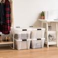 thumbnail image 4 of IRIS 42 L Plastic Storage Box with Buckles, Pearl, 4 Pack, 4 of 9