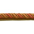 thumbnail image 1 of 7/16" (1cm) Noblesse Collection Large Shiny Decorative Twisted Rope Cord with Lip | Cord Trim (Style# 0716H), Rust Medley Multicolor #07H (Copper, Olive Green) 9 Yards (27 ft/8m), 1 of 1
