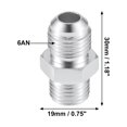 thumbnail image 4 of Unique Bargains 1 Set Car Transmission Oil Cooler Adapter Fitting Front Rear Port 6AN Flare to 1/4 NPS Aluminum Alloy, 4 of 7