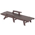 thumbnail image 4 of Bayport Ensemble de 3 Pcs de Chaises Longues/table Inclinables en Plastique HDPE pour Extérieur Marron Foncé, 4 of 6
