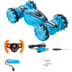 XFGOU Toys and Hobbies RC Stunt Car Gesture Sensing 4WD Gesture RC Car Drift Hand Controlled Remote Cars For Kids Boys Girls Age 612 : 18 RC Toy Cars 60 Mins Play 2 Batteries Remote control car