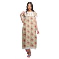 thumbnail image 1 of Moomaya Printed Sleepwear Cotton Ruffled Border Womens Maxi Nightdress, 1 of 5
