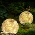 thumbnail image 1 of Solar Ball Lights Outdoor Waterproof, Cracked Glass Globe Solar Power Ground Lights, 1 of 6