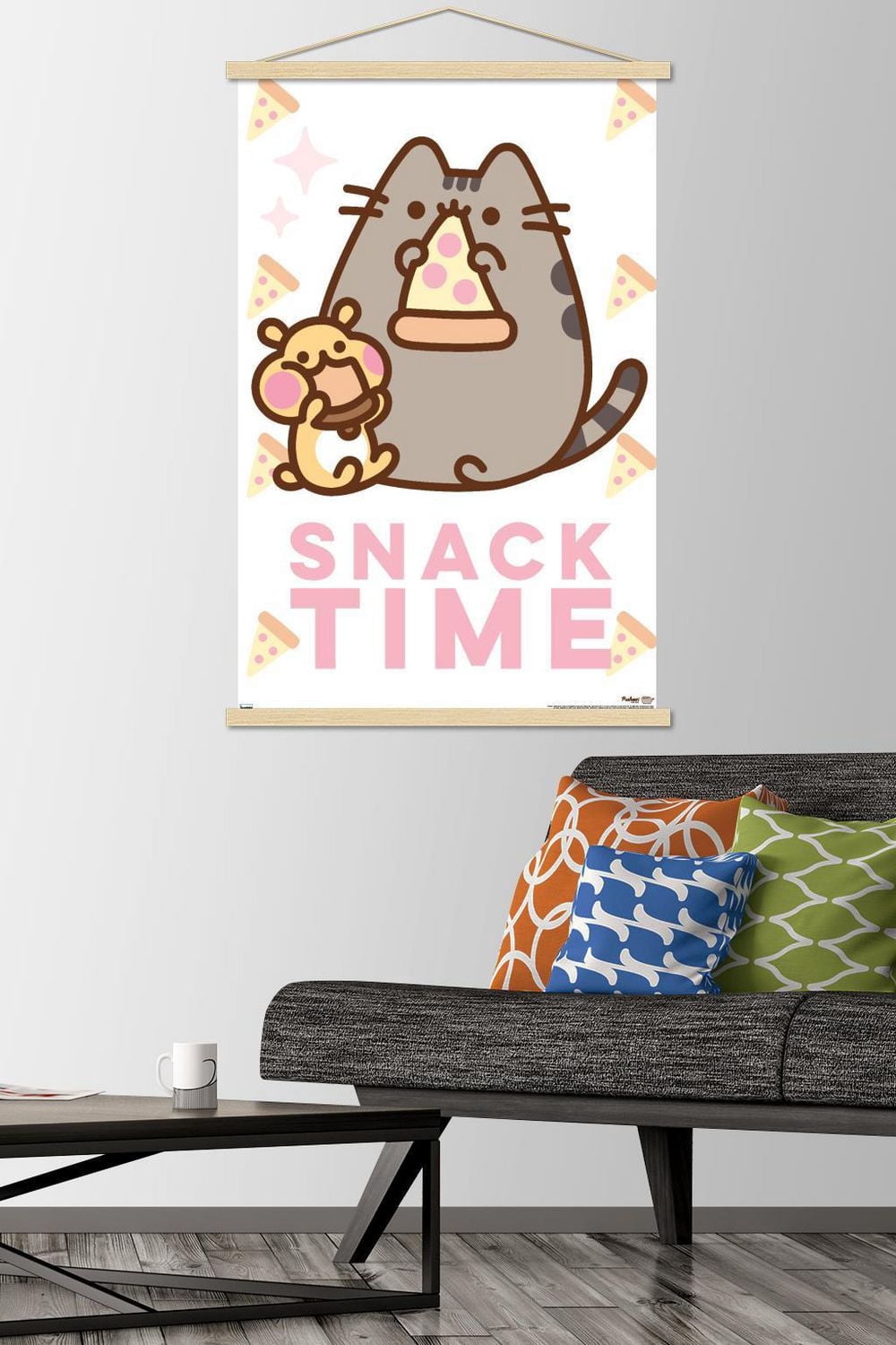 Pusheen - Snack Time Wall Poster, 14.725" x 22.375" Framed